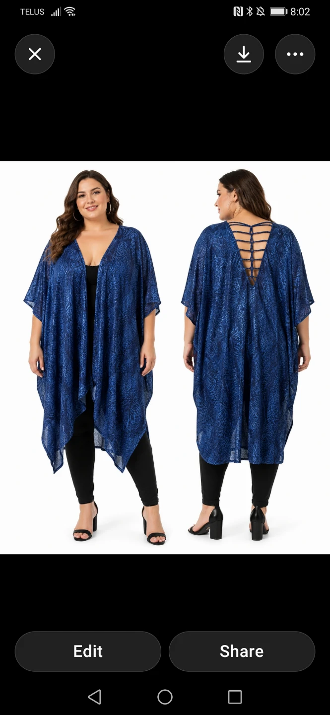 Torrid The Crimes of Grindelwald Blue Shimmer Kimono Duster
