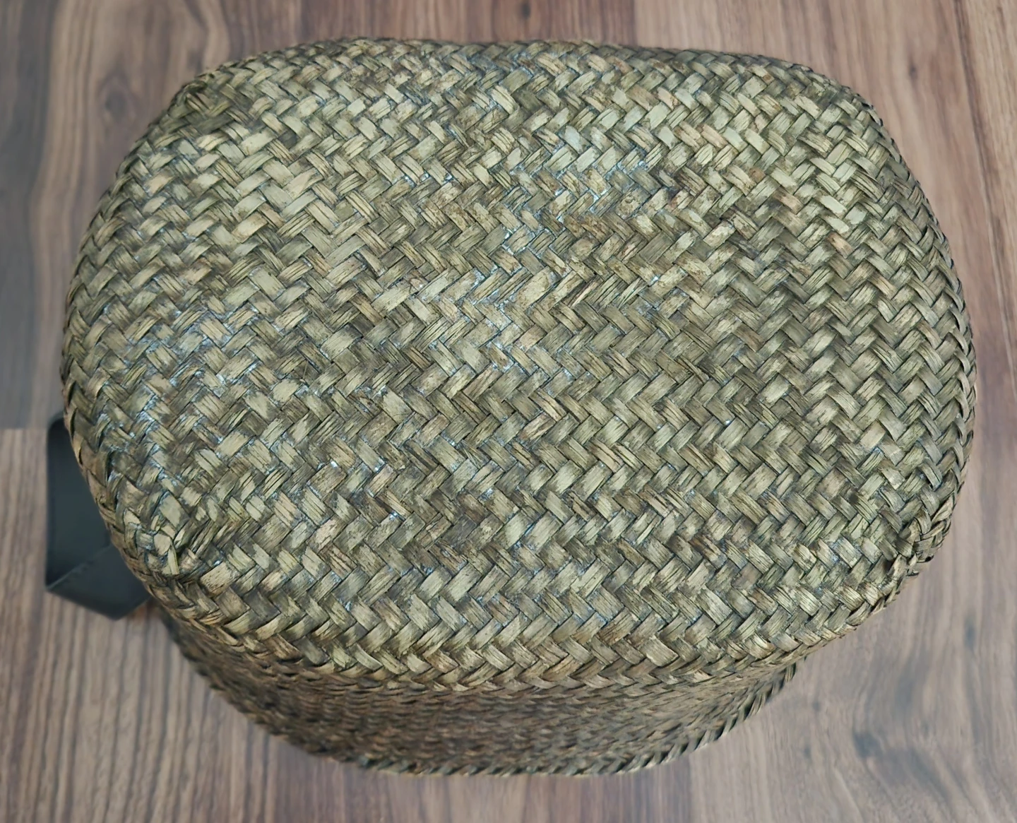 ⚽️ Woven Straw Basket with Leather Handles - photo 3