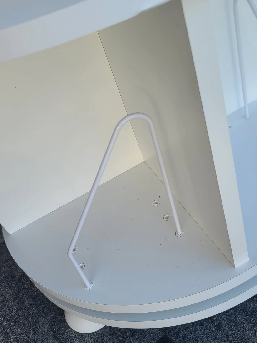 White Rotating 3-Tier Bookshelf Media Tower - photo 3