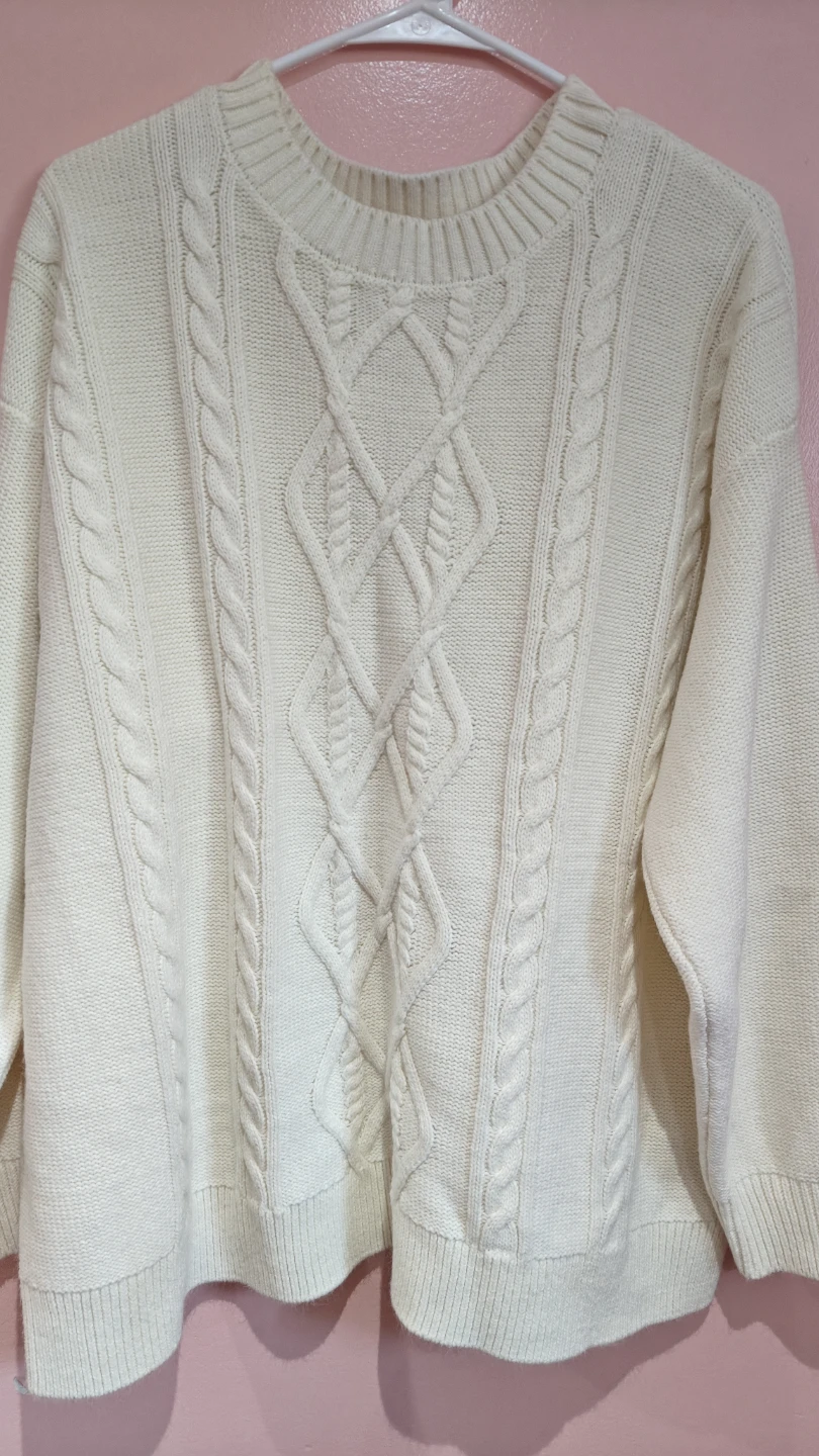 Cream Cable Knit Sweater