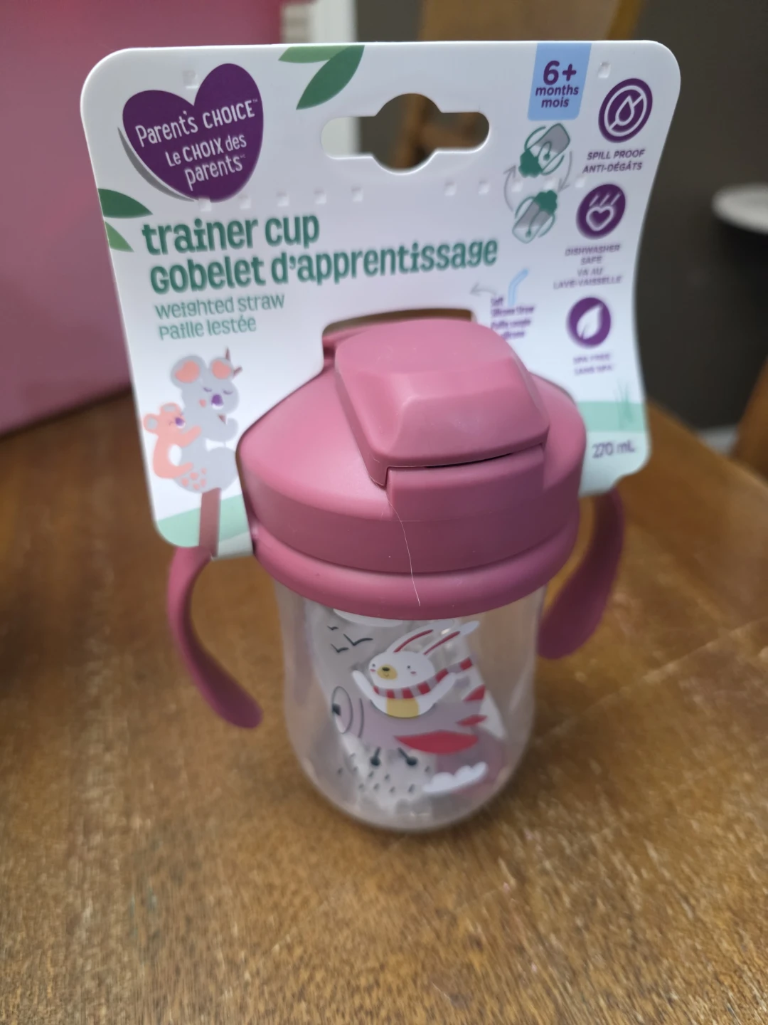Parent's Choice Trainer Cup Weighted Straw 270 mL