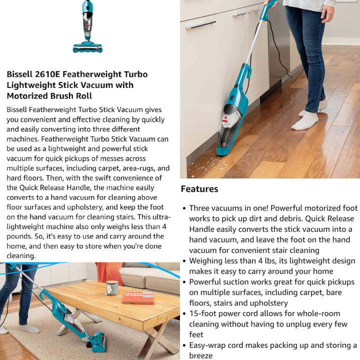 ✴️Bissell 2610B Featherweight Turbo Stick Vacuum - photo 2
