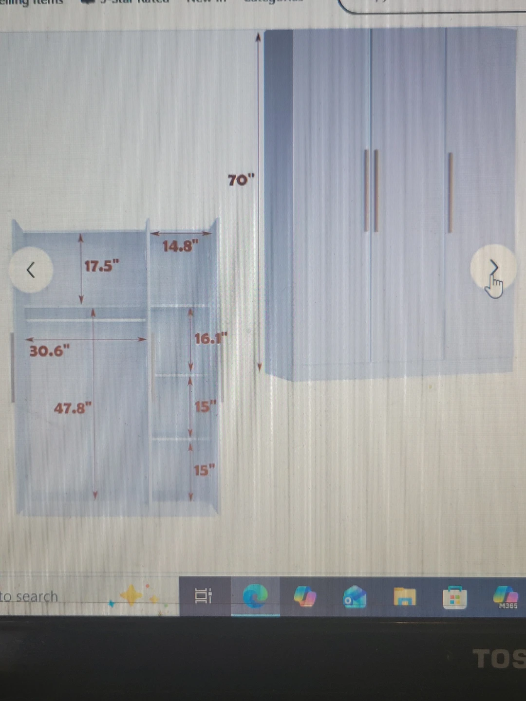 White 3-Door Wardrobe