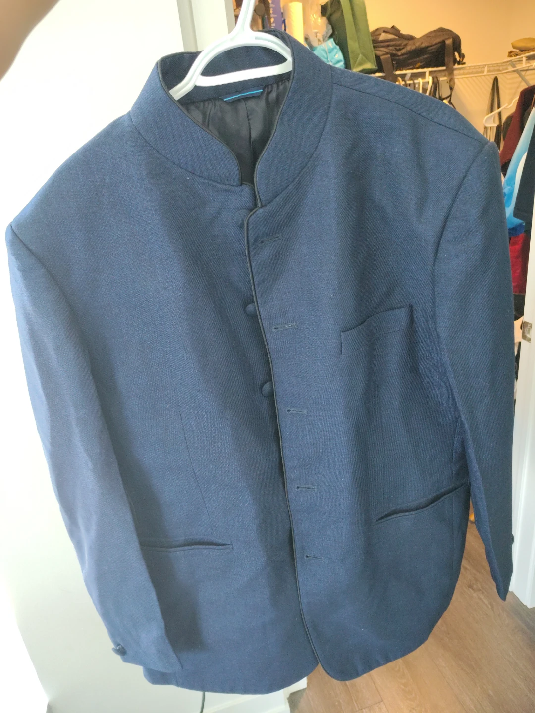 Blue Band Collar Blazer