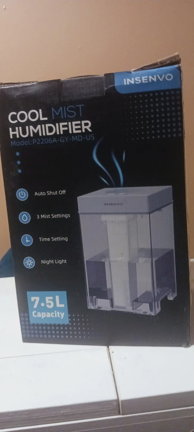 INSENVO Cool Mist Humidifier P2206A-GY-MD-US 7.5L - photo 5