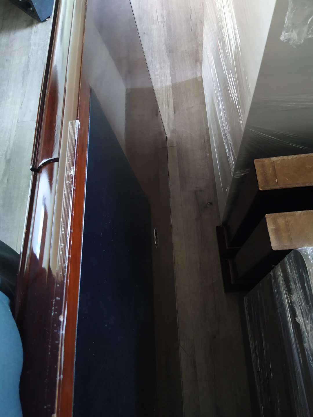 Wooden Desk with Filing Cabinet