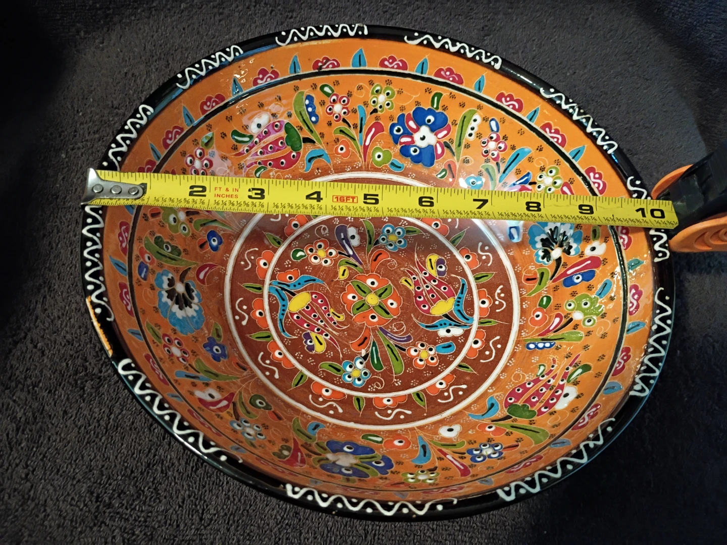 Turkish Fruit Bowl, Handmade & Painted - photo 2