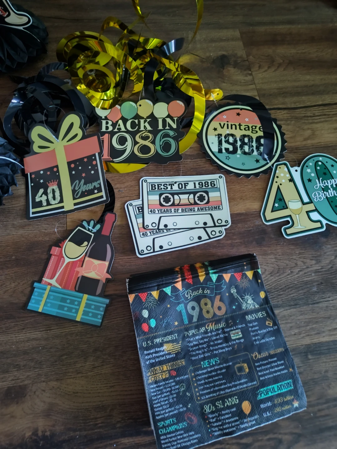 40th Birthday Party Decorations - Vintage 1986 Theme - photo 2