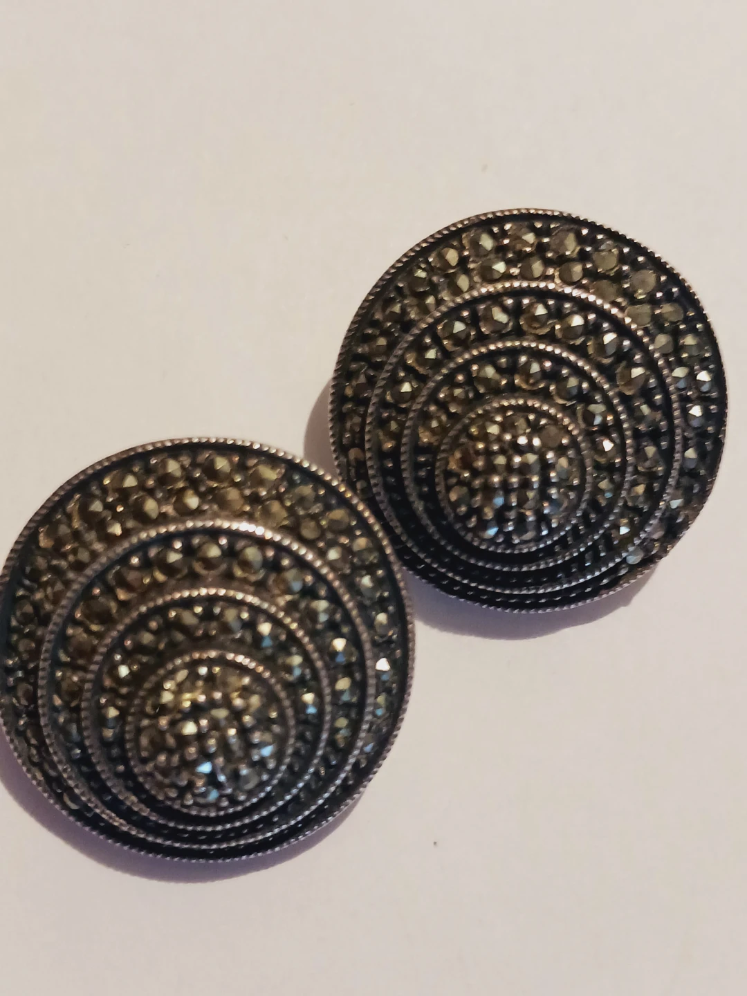 Judith Jack Sterling Silver 925  Round Clip-On Earrings - photo 4