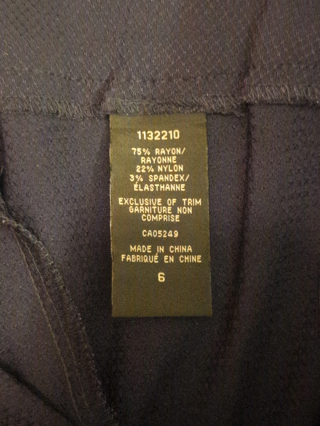S.C. & CO. Navy Tummy Control Pants Size 6 - photo 4