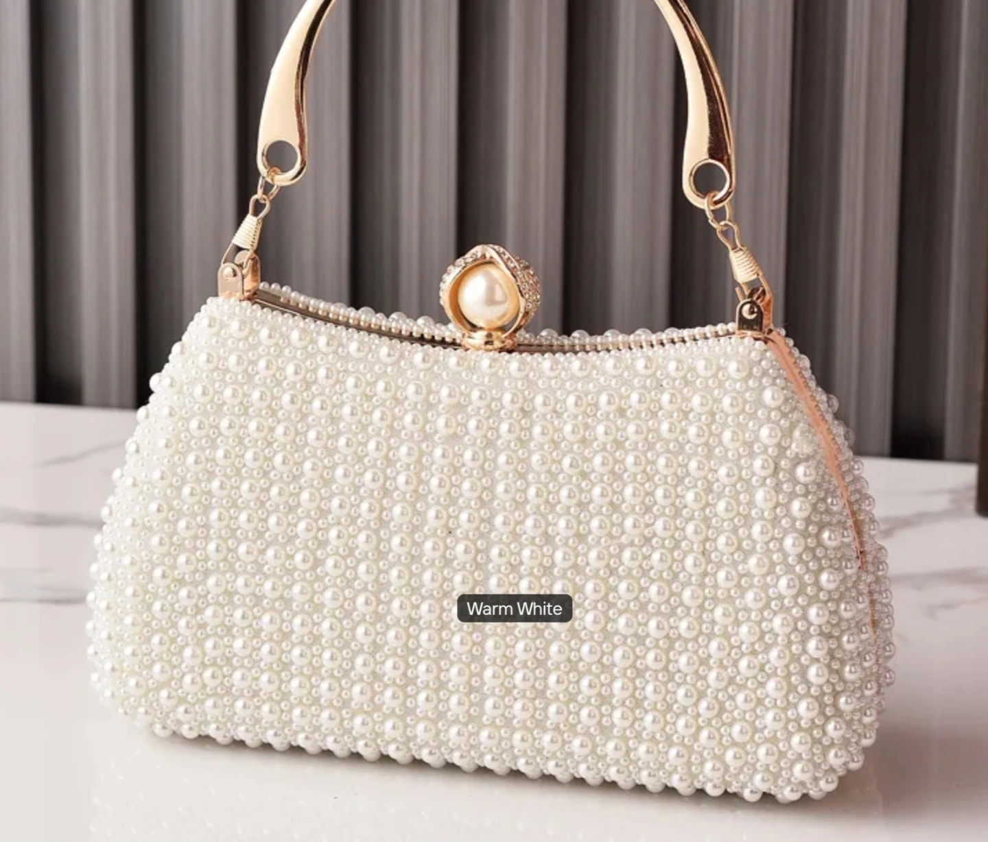 Pearl Beaded Clutch Handbag - photo 2