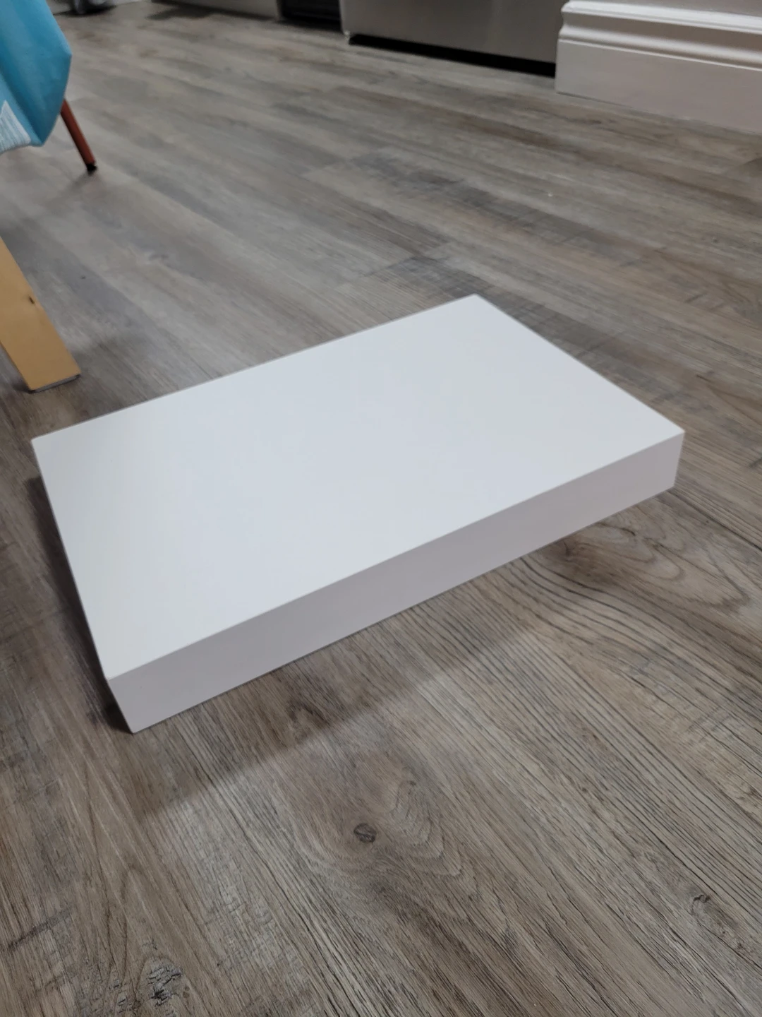 White Floating Shelf with Mounting Brackets