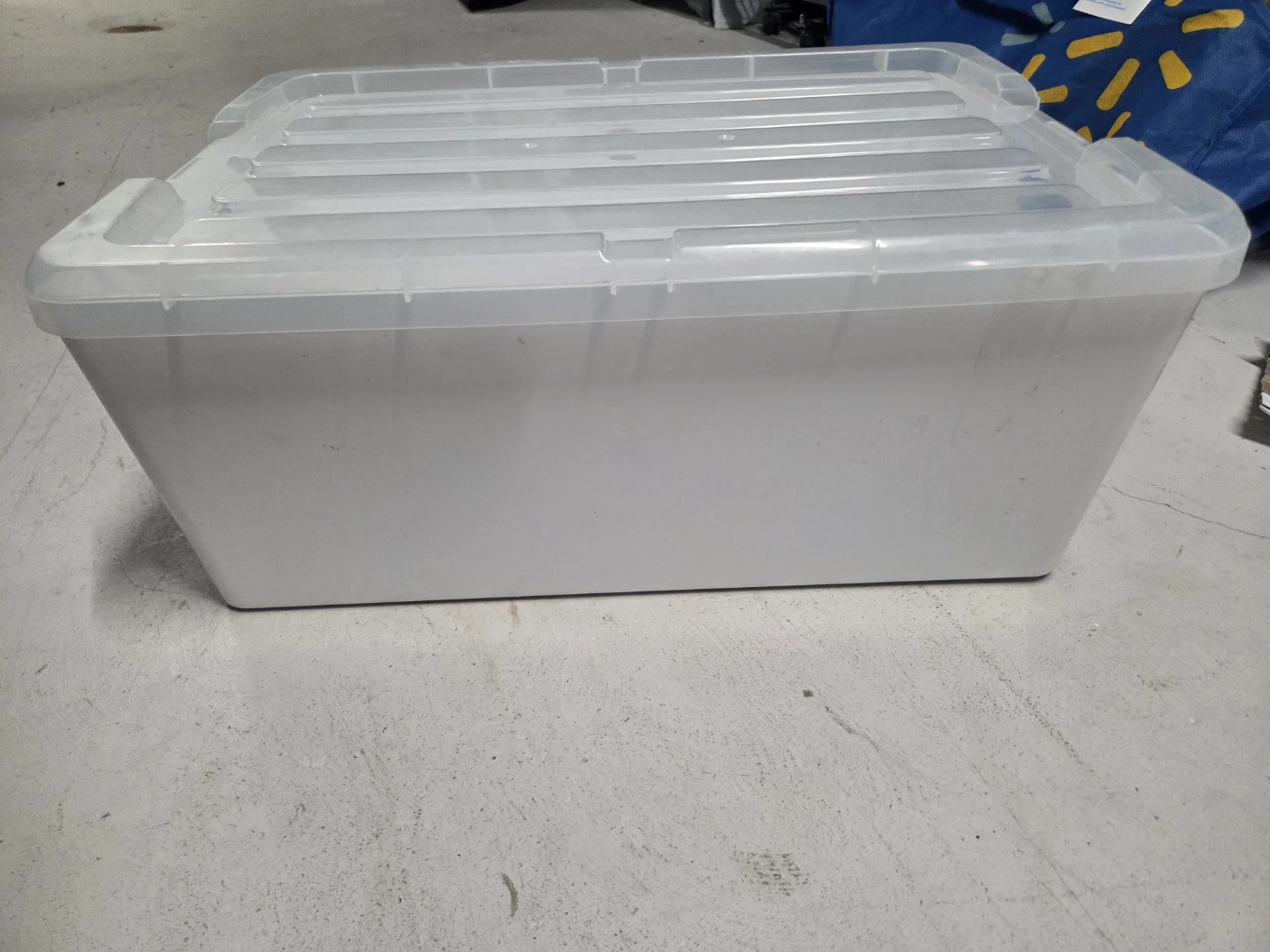Clear Plastic Storage Bin with Lid - photo 3