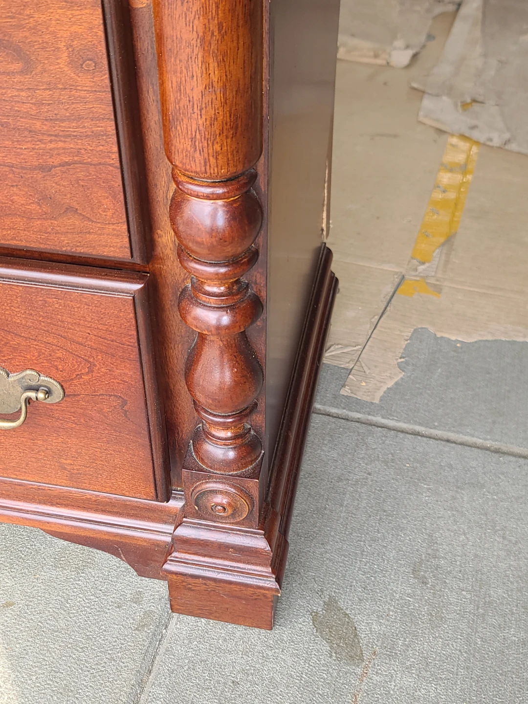 Vintage Wooden Chifforobe with Mirrored Door - photo 4