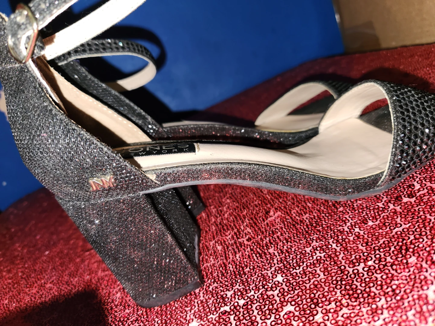Jones New York Black Sparkly Heels size 7.5 - photo 5