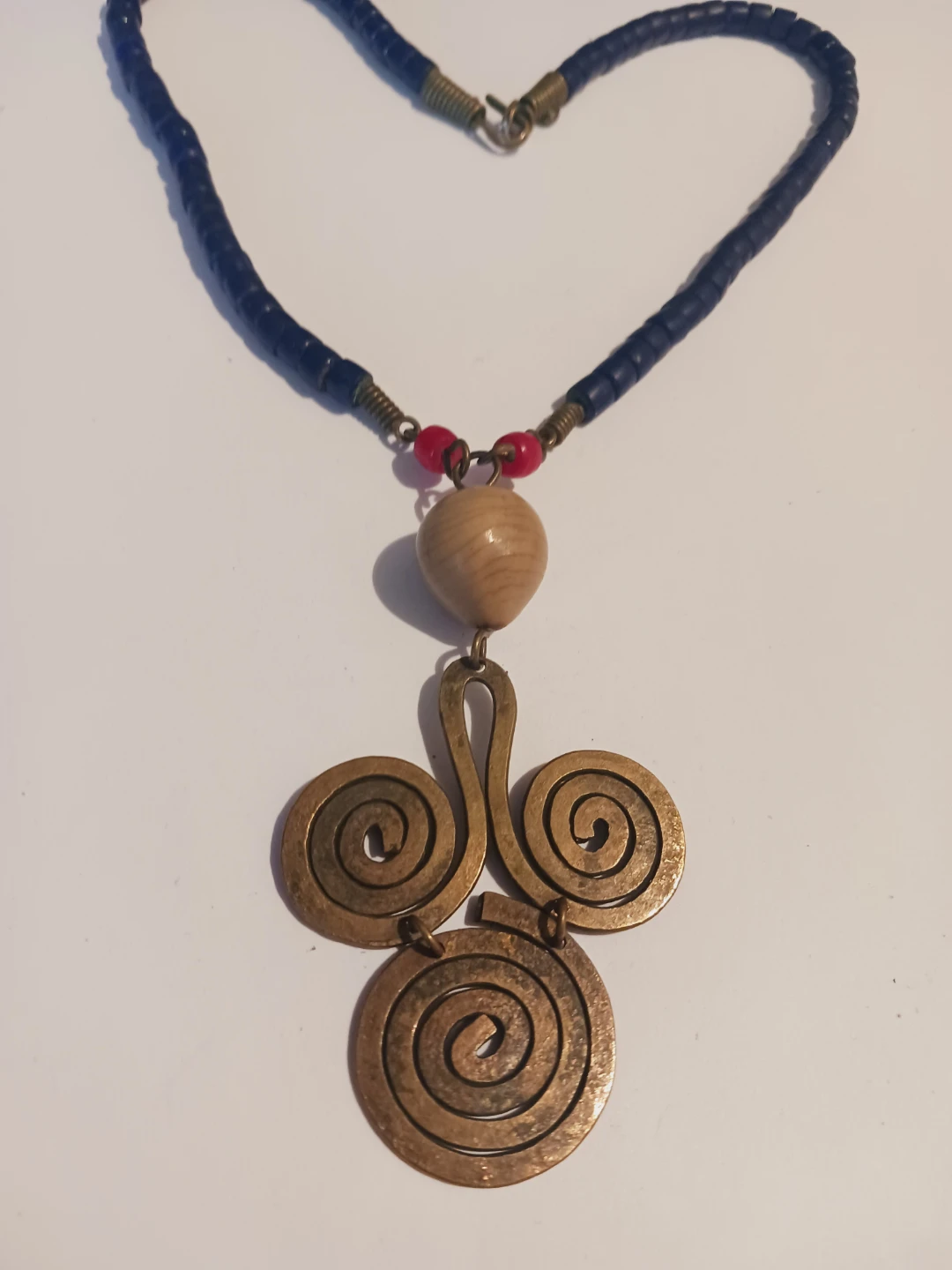 African Ethnic Tribal Beaded Necklace - photo 3