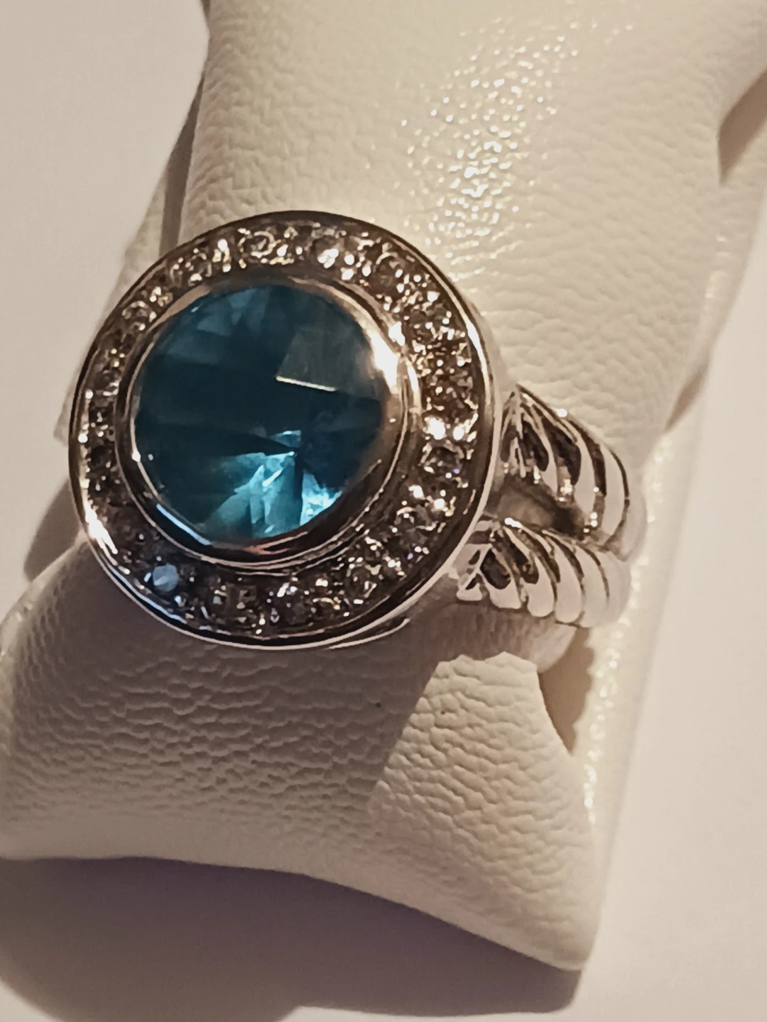 New !! Sterling Silver 925 Blue Gemstone Ring. Size 8.5 - photo 4
