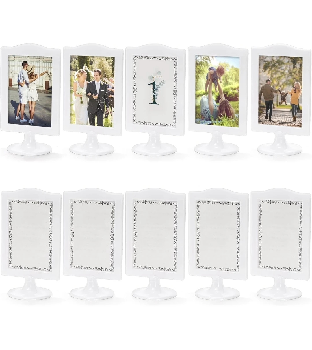 White Table Number Photo Holders (Set of 10) - photo 4