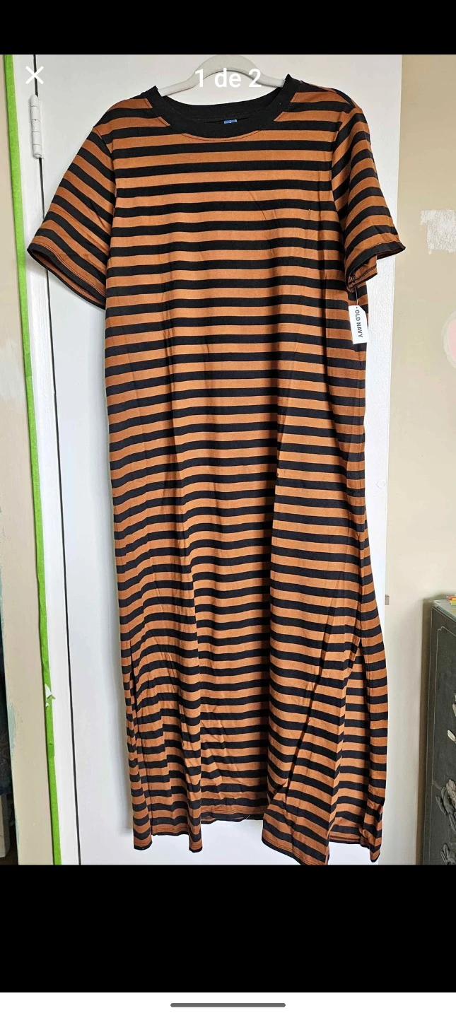 Old Navy Striped T-Shirt Dress - Size L
