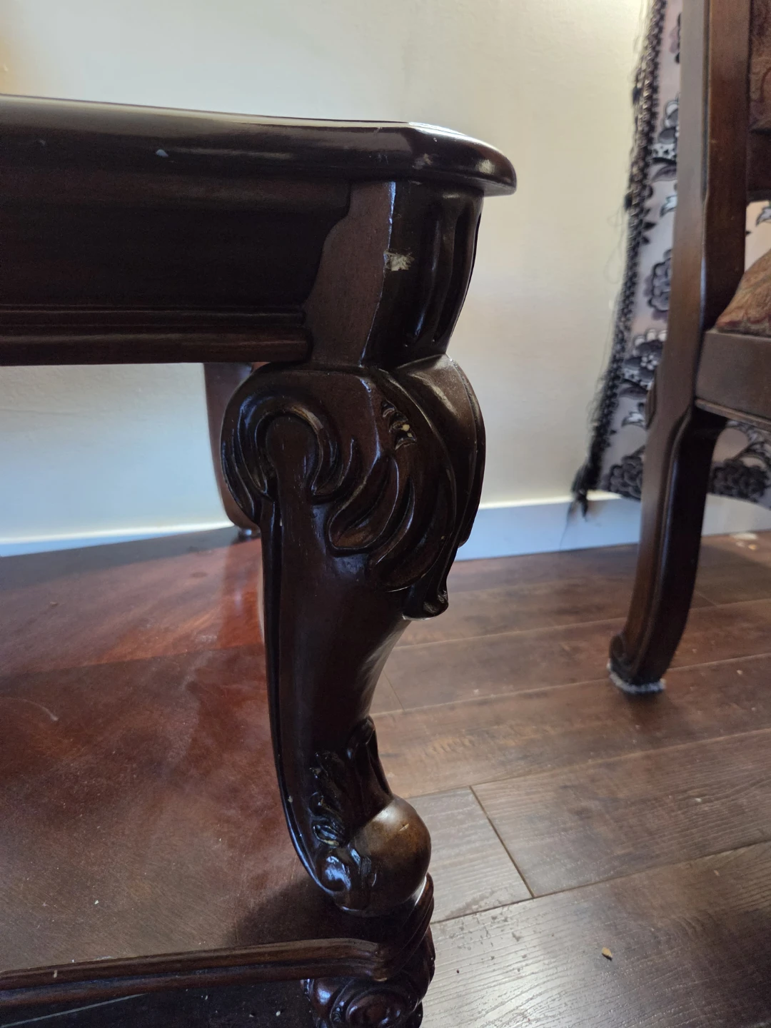 Wooden coffee table with glass top - photo 4