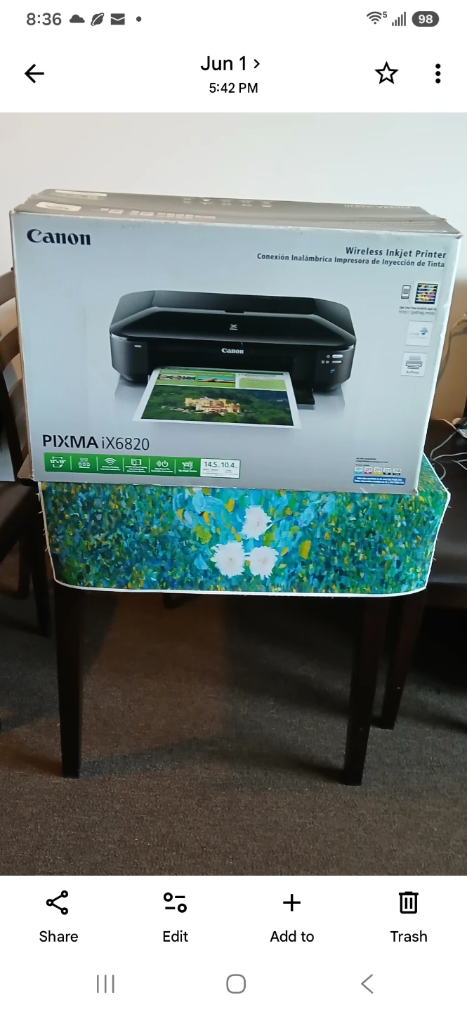 Canon PIXMA iX6820 Wireless Inkjet Printer