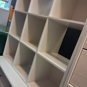 White Storage Shelf with Cubbies
