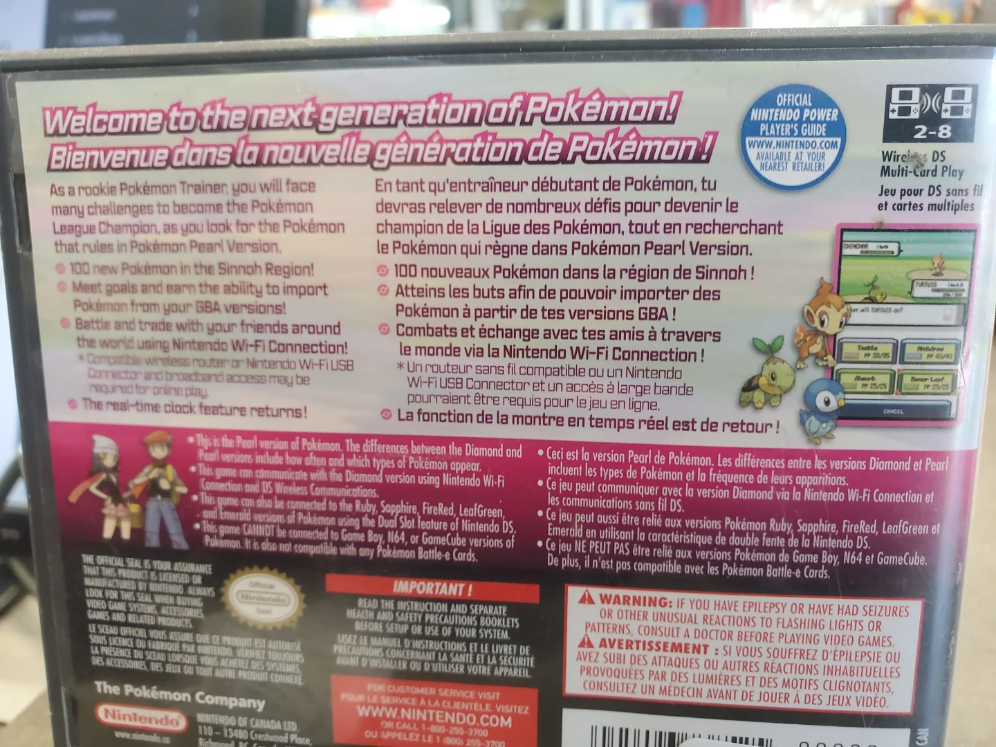 Nintendo DS Pokemon Pearl Version Game - photo 2
