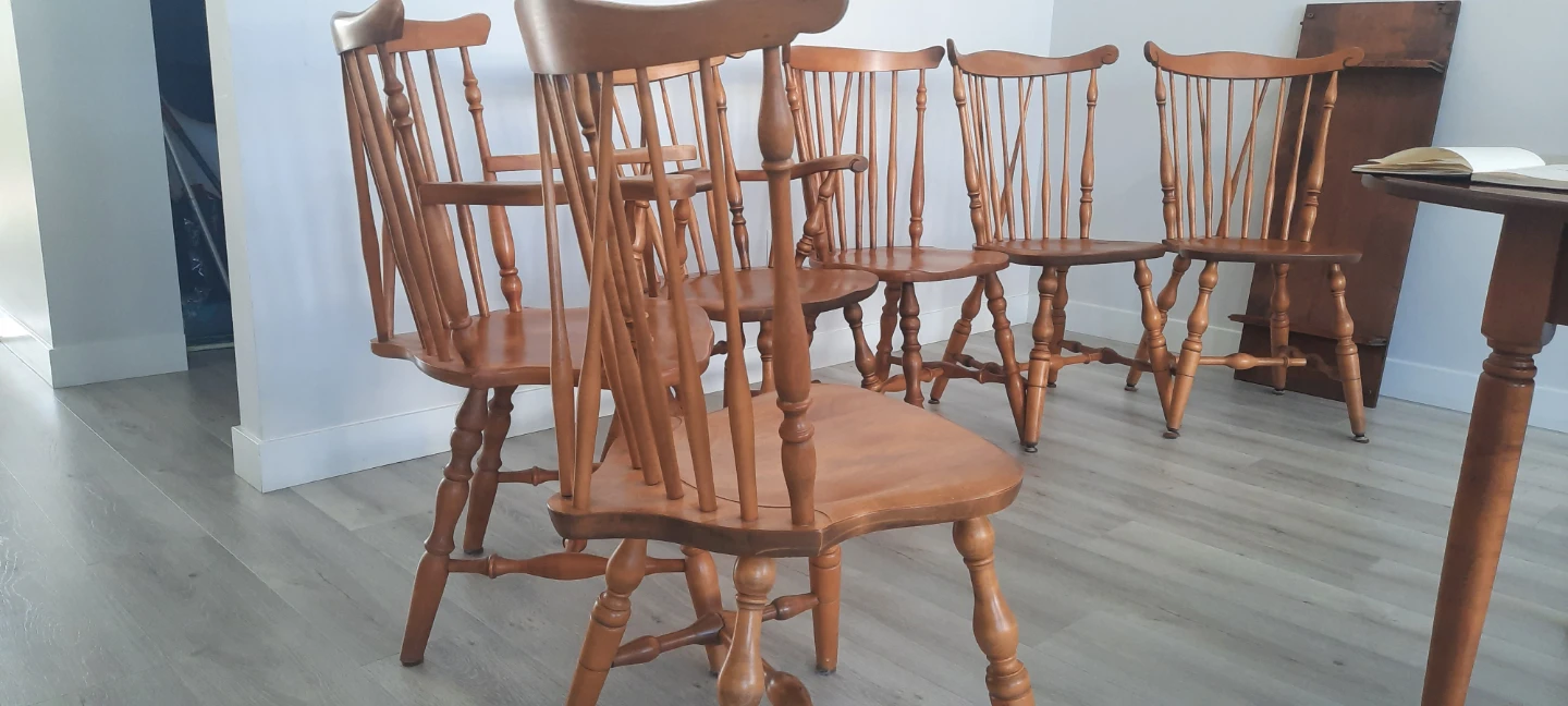 Wooden Dining Table Set with 6 Chairs - photo 4