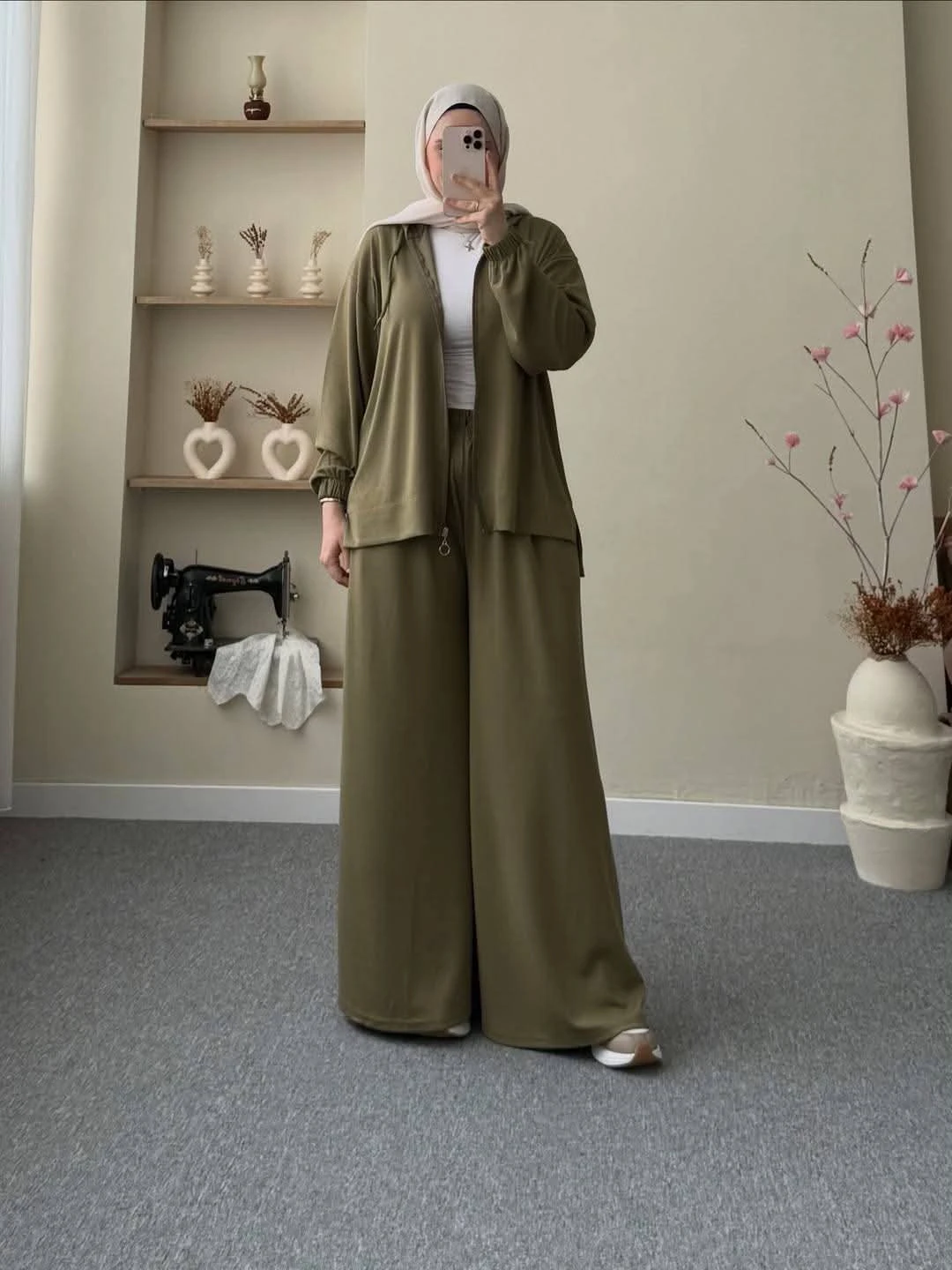Karzoun Olive Green Lounge Set - L-XL