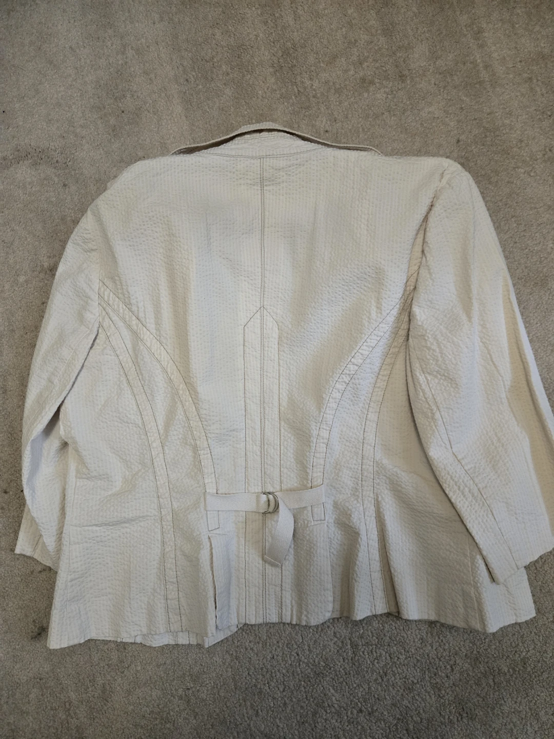 Cream Textured Blazer - photo 2