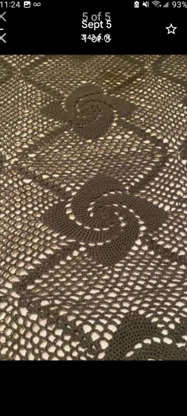 Hand-Crocheted bed sheet with 2pillow cover queen size