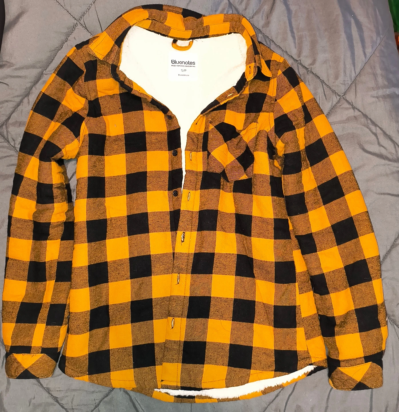 Bluenotes Sherpa Lined Flannel Coat size S