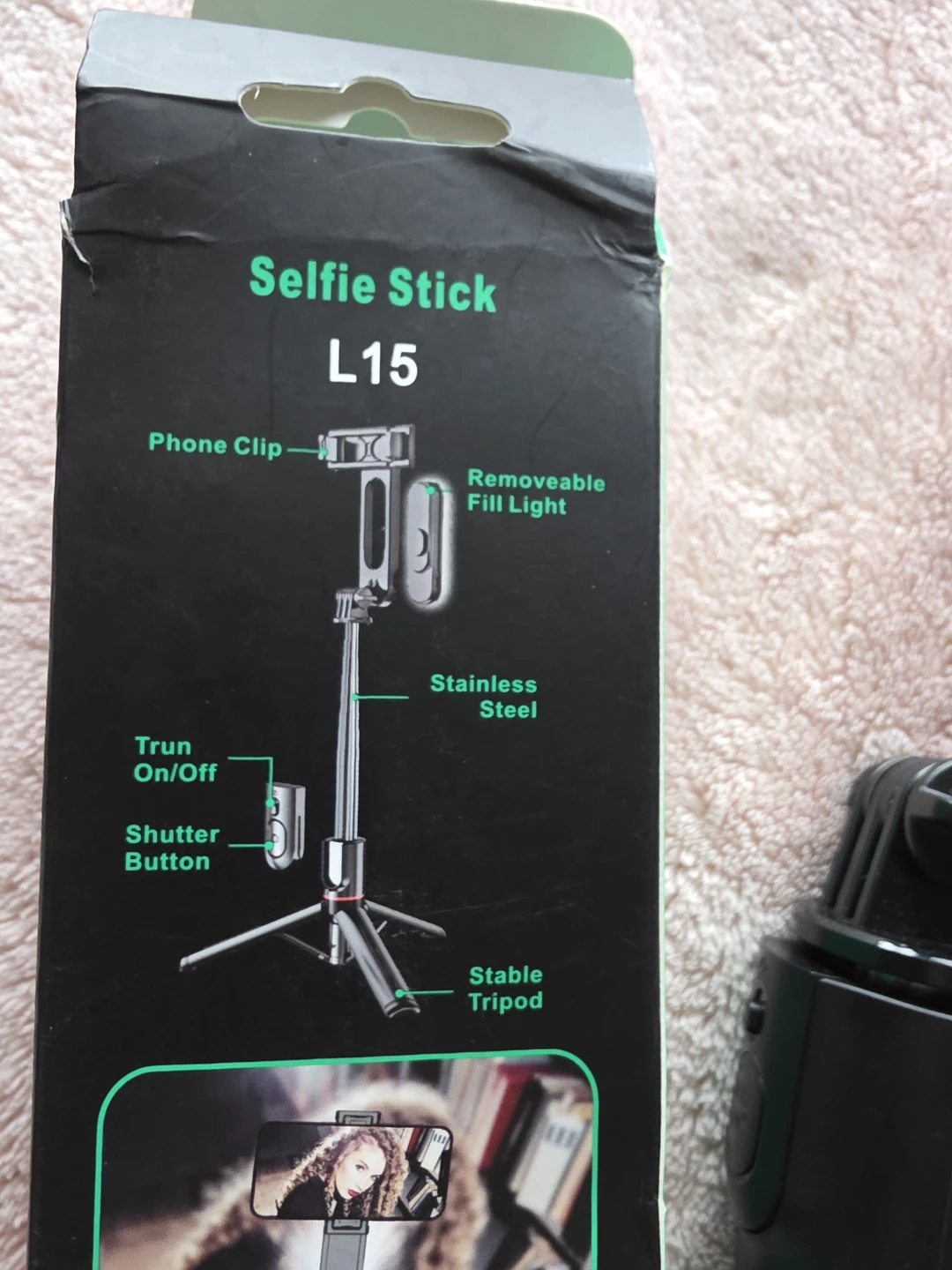 Selfie Stick L15 with Fill Light and Tripod - photo 4