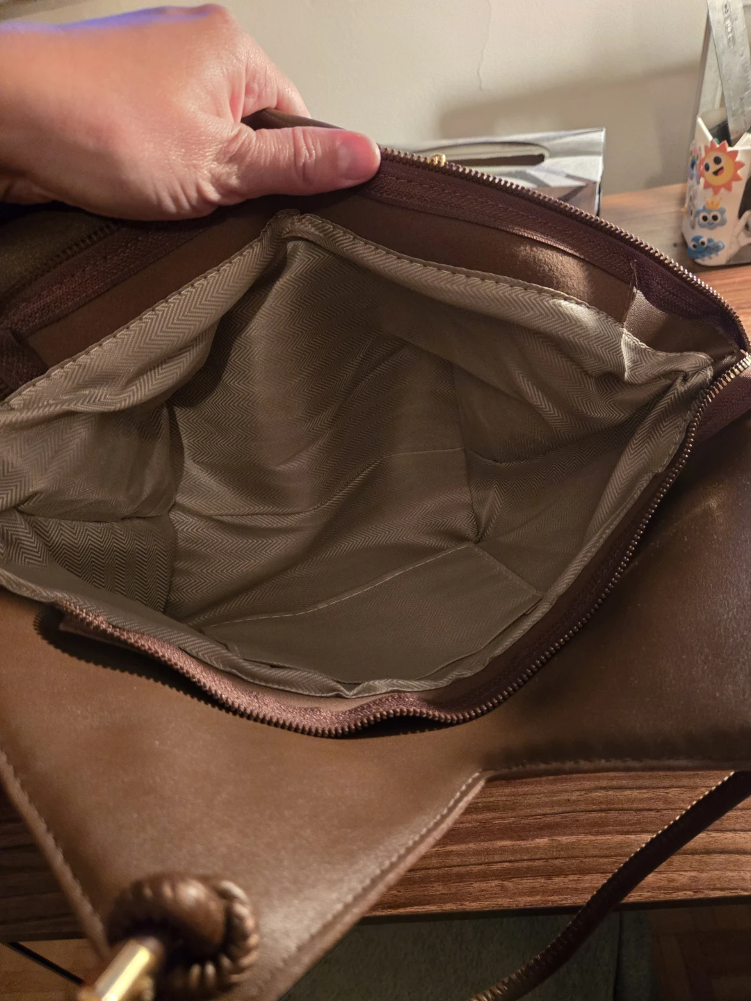 Brown Pleated Fashion & Bags Handbag - photo 5