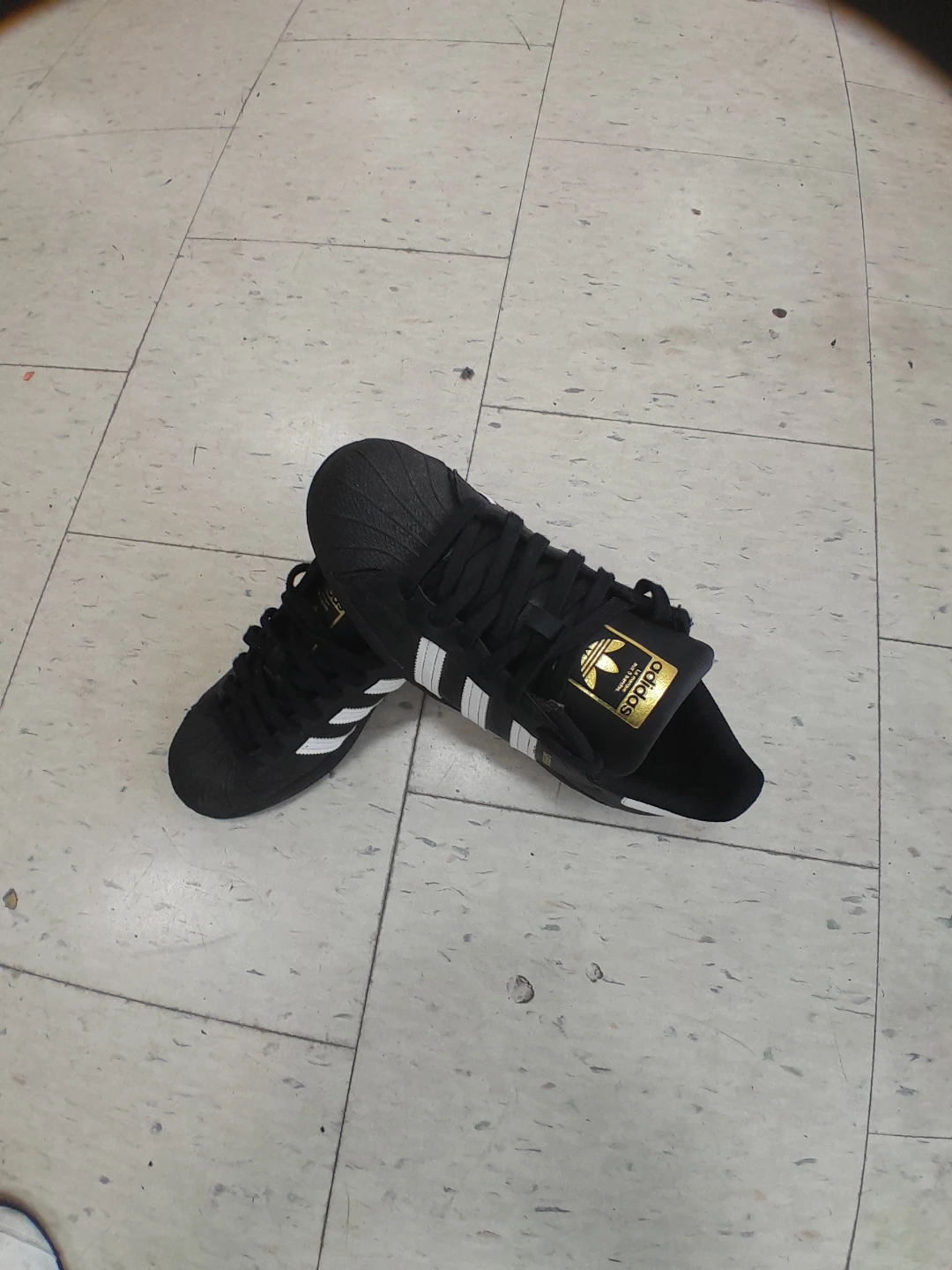 Adidas Superstar Shoes - Black/White Men's Size 7