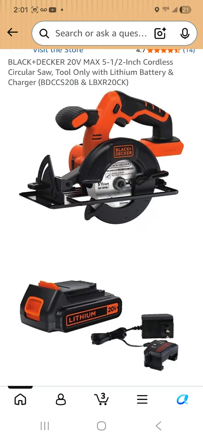 BLACK+DECKER 20V MAX 5-1/2-Inch Cordless Circular Saw - photo 4