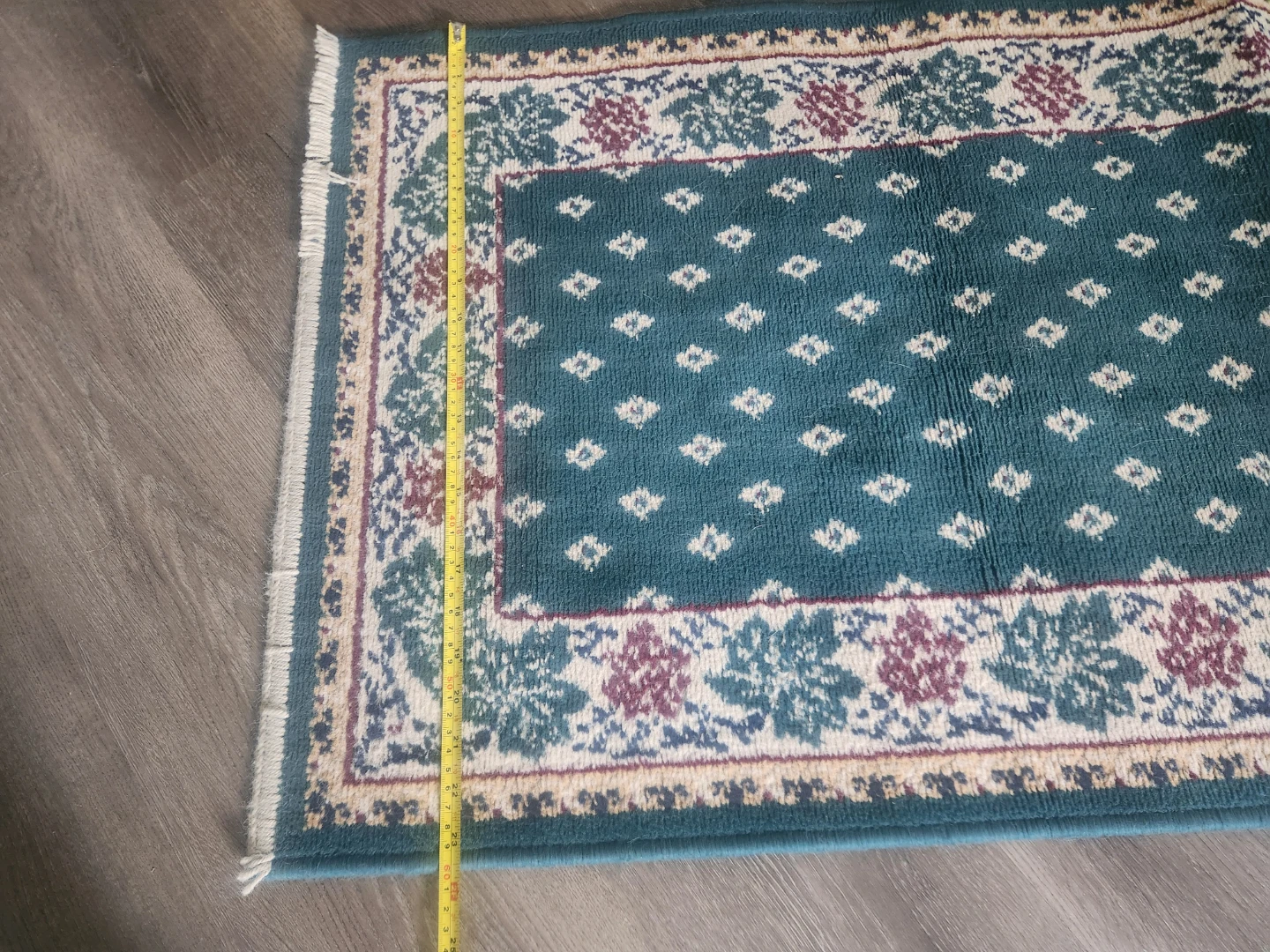 Teal Geometric Runner Rug ⚽ - photo 2