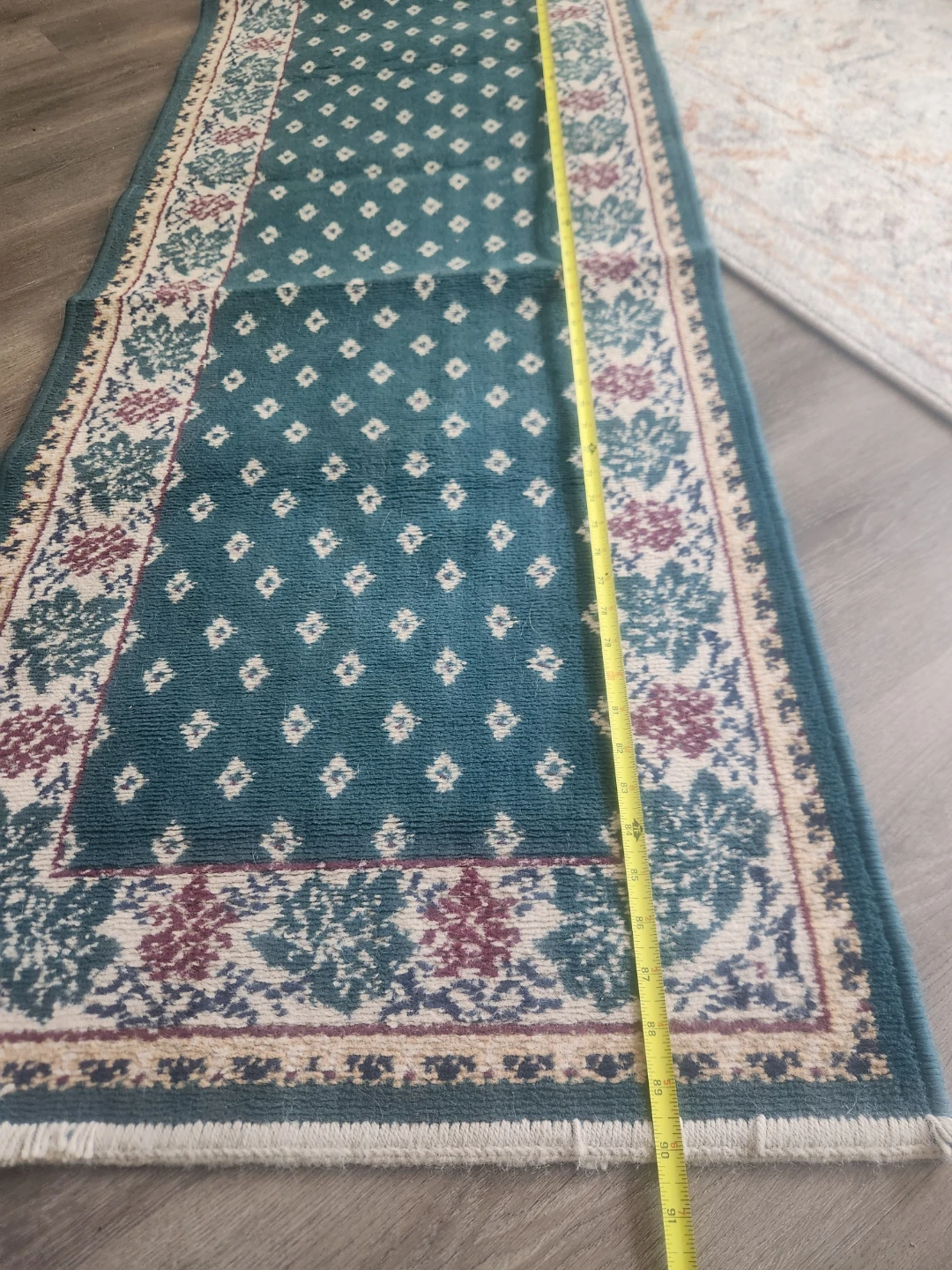Teal Geometric Runner Rug ⚽ - photo 3