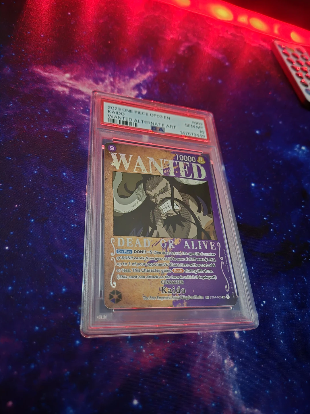 2023 One Piece OP03 EN Kaido Wanted Alternate Art Trading Card