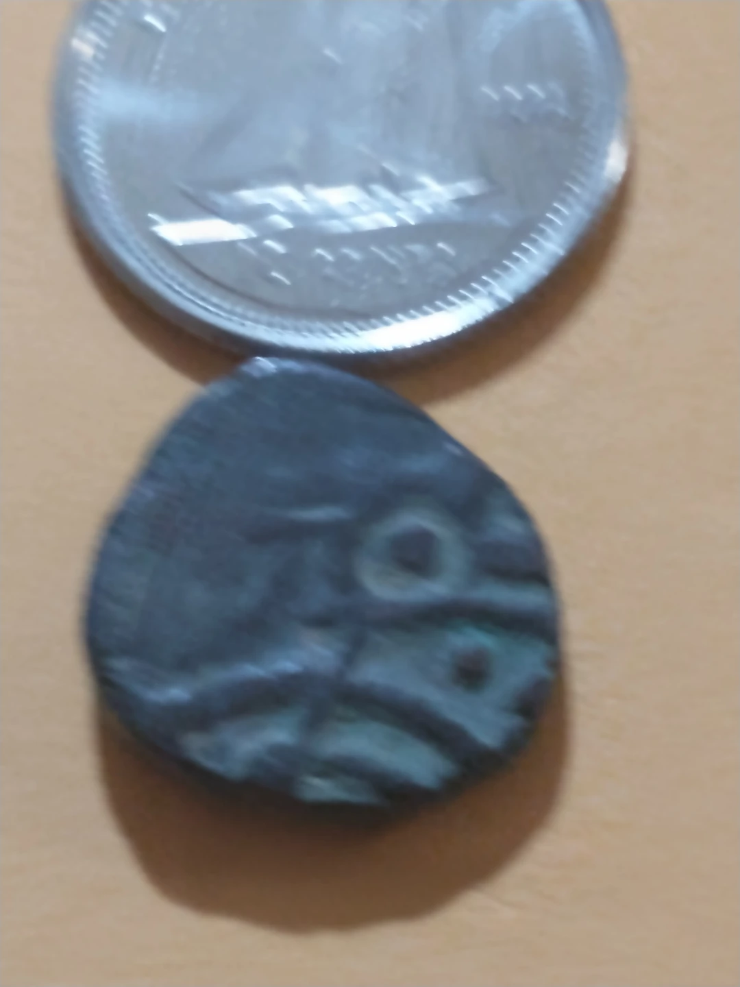 Shahi Dynasty Medieval Bronze Indian Jital Coin to research! - photo 2