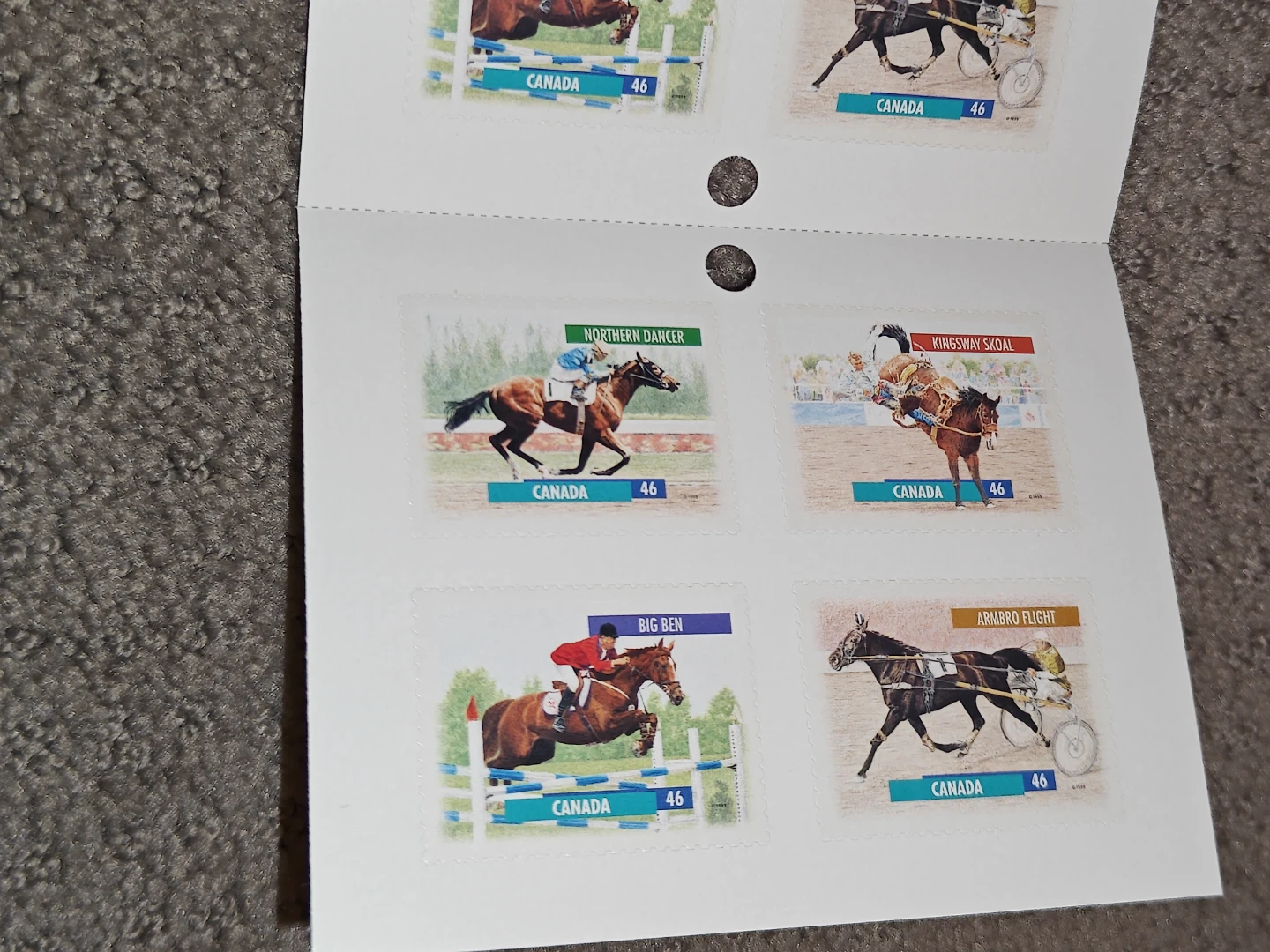 Stamp Booklet - 1999 Canada Post Canadian Horses Stamps - photo 4