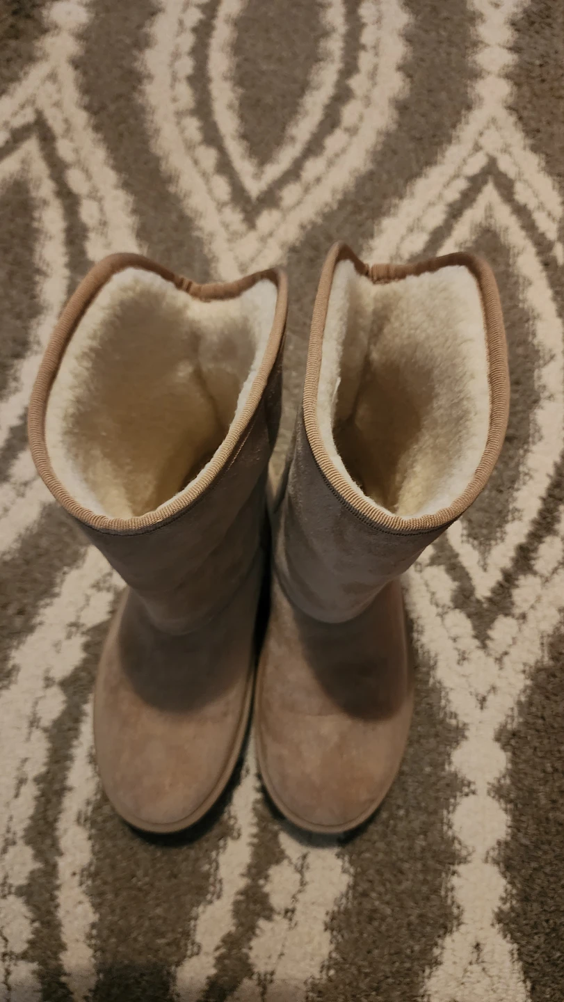 Tan Faux Suede Winter Boots with Shearling Lining - photo 3