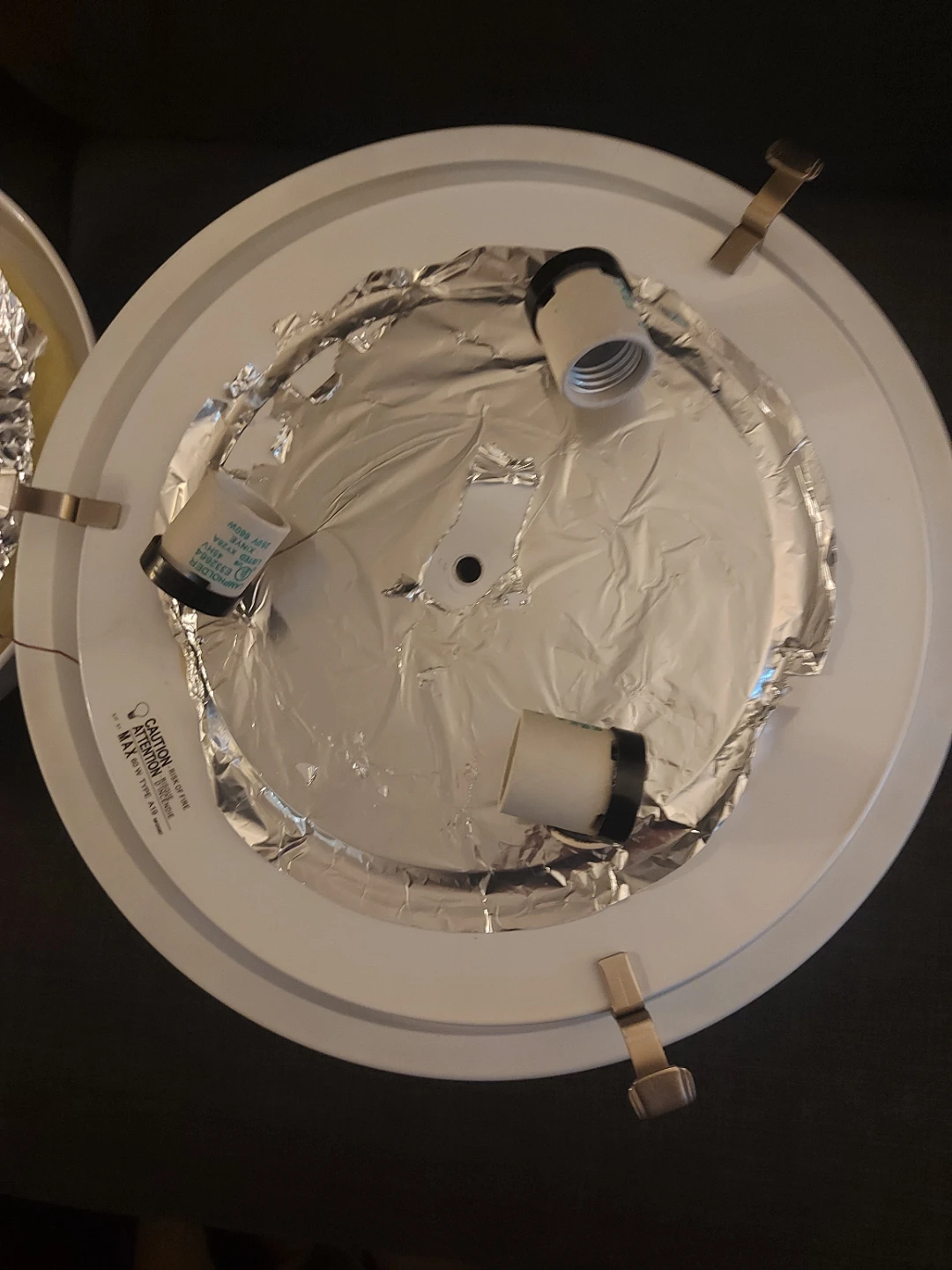 White Flush Mount Light Fixture - photo 3