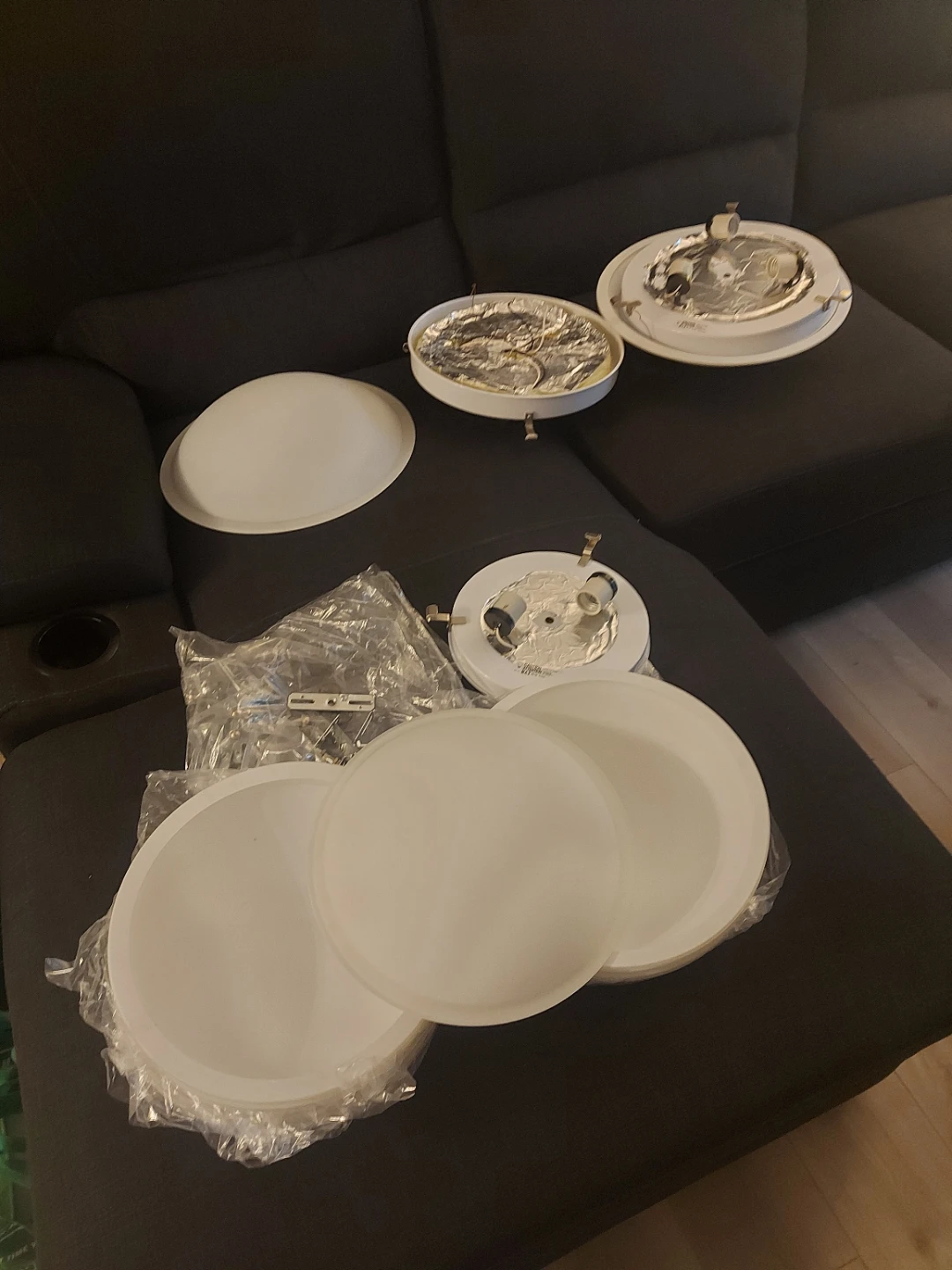 White Flush Mount Light Fixture - photo 5