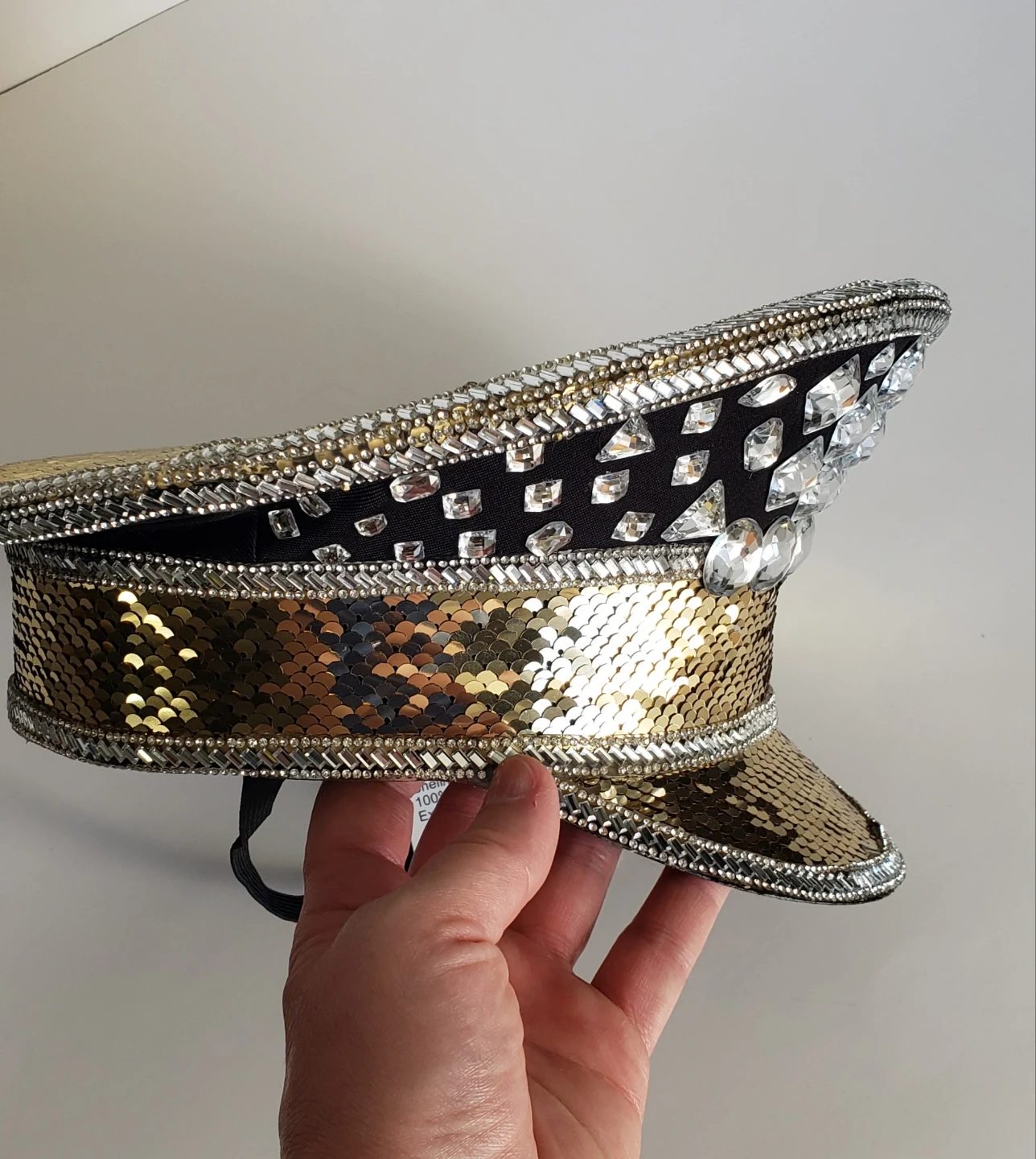 Deluxe Costume Hat - Gold Sequins & Rhinestones - photo 4