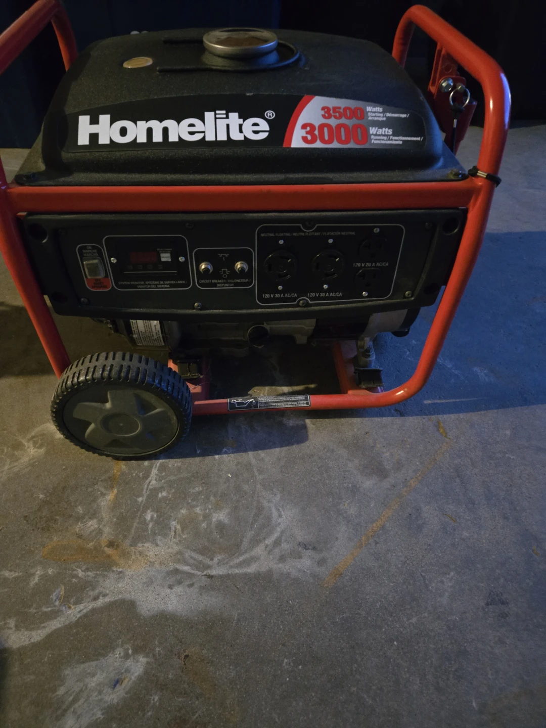 Homelite Generator  Series HGCA 3000 - photo 2