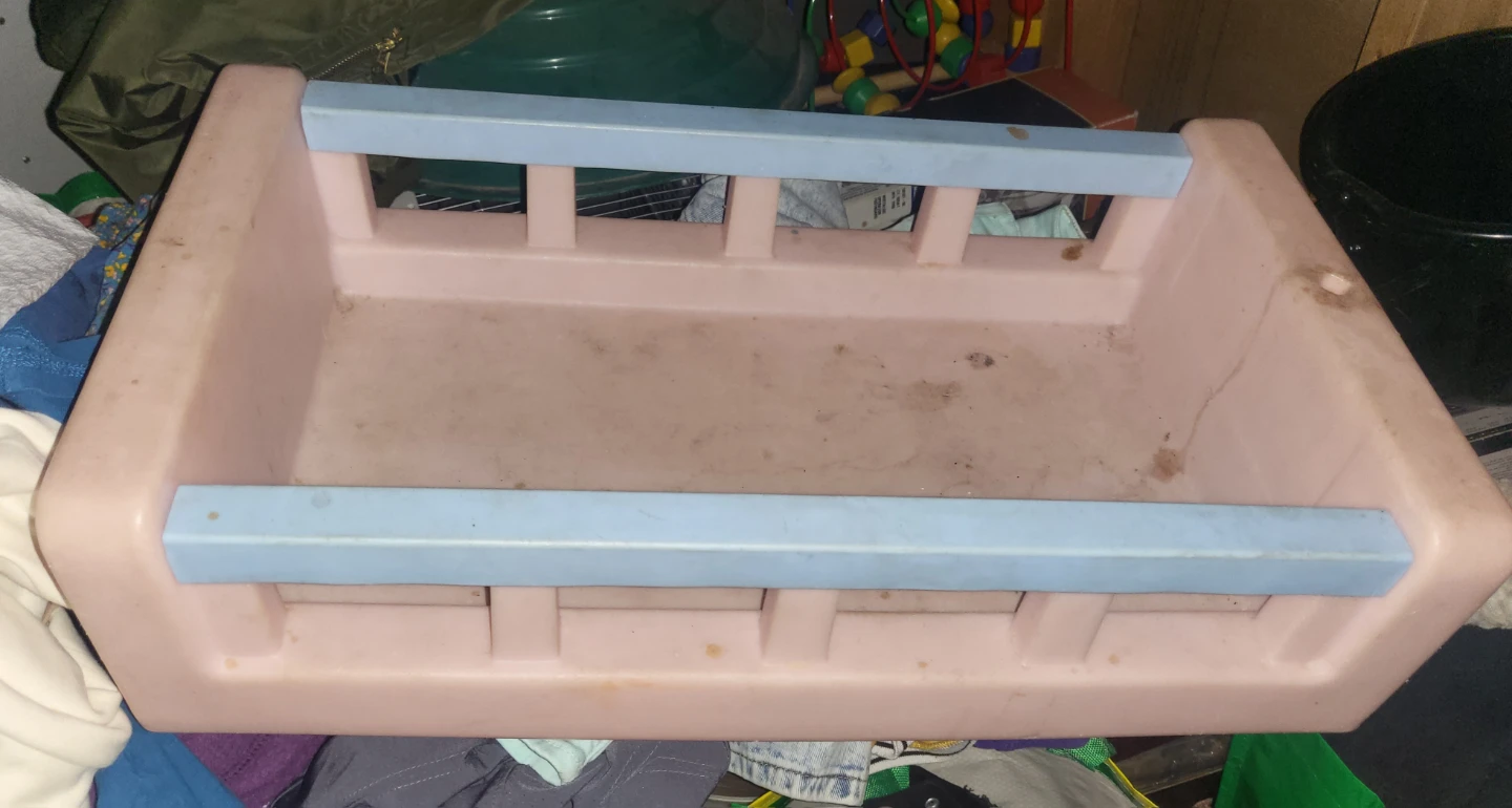 Pink Plastic Toy crib