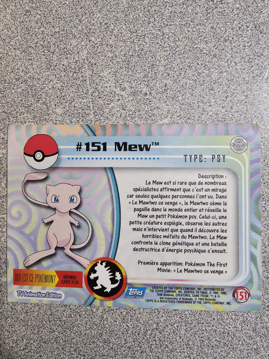 Pokemon #151 Mew Trading Card - photo 2