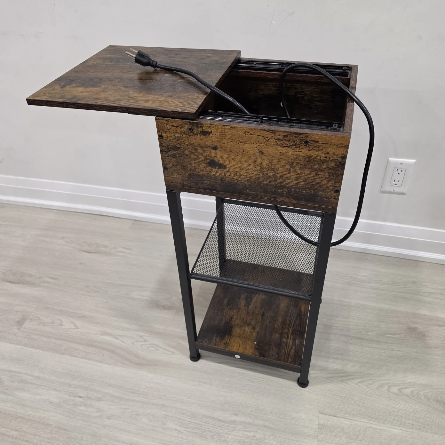 End Table with Charging Station