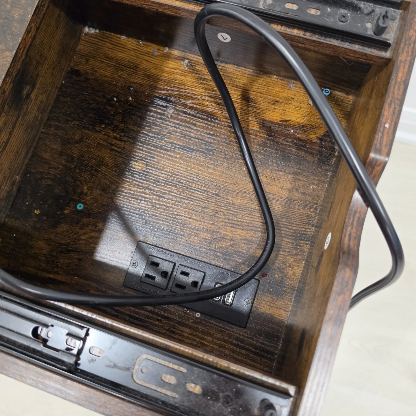 End Table with Charging Station - photo 3